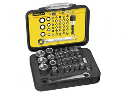 STANLEY Hand Tools 1/4in Drive Bit & Socket Set of 39 + Ratchet End £29.95